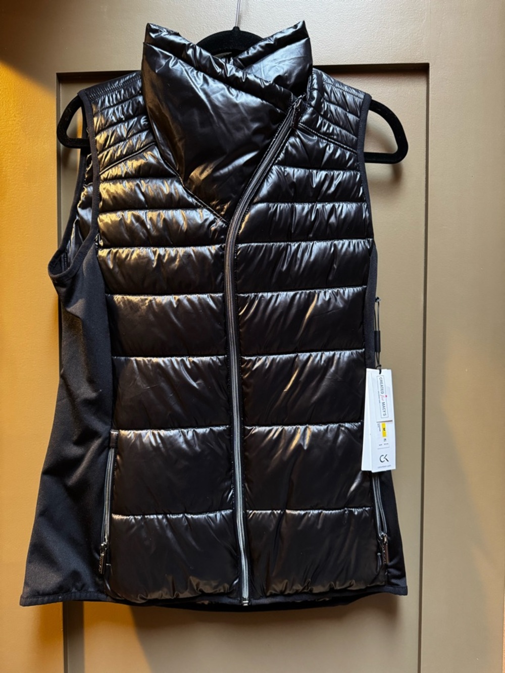 Calvin Klein Puffer Vest Performance Funnel-Neck Women's Size Medium NWT - Picture 2 of 7